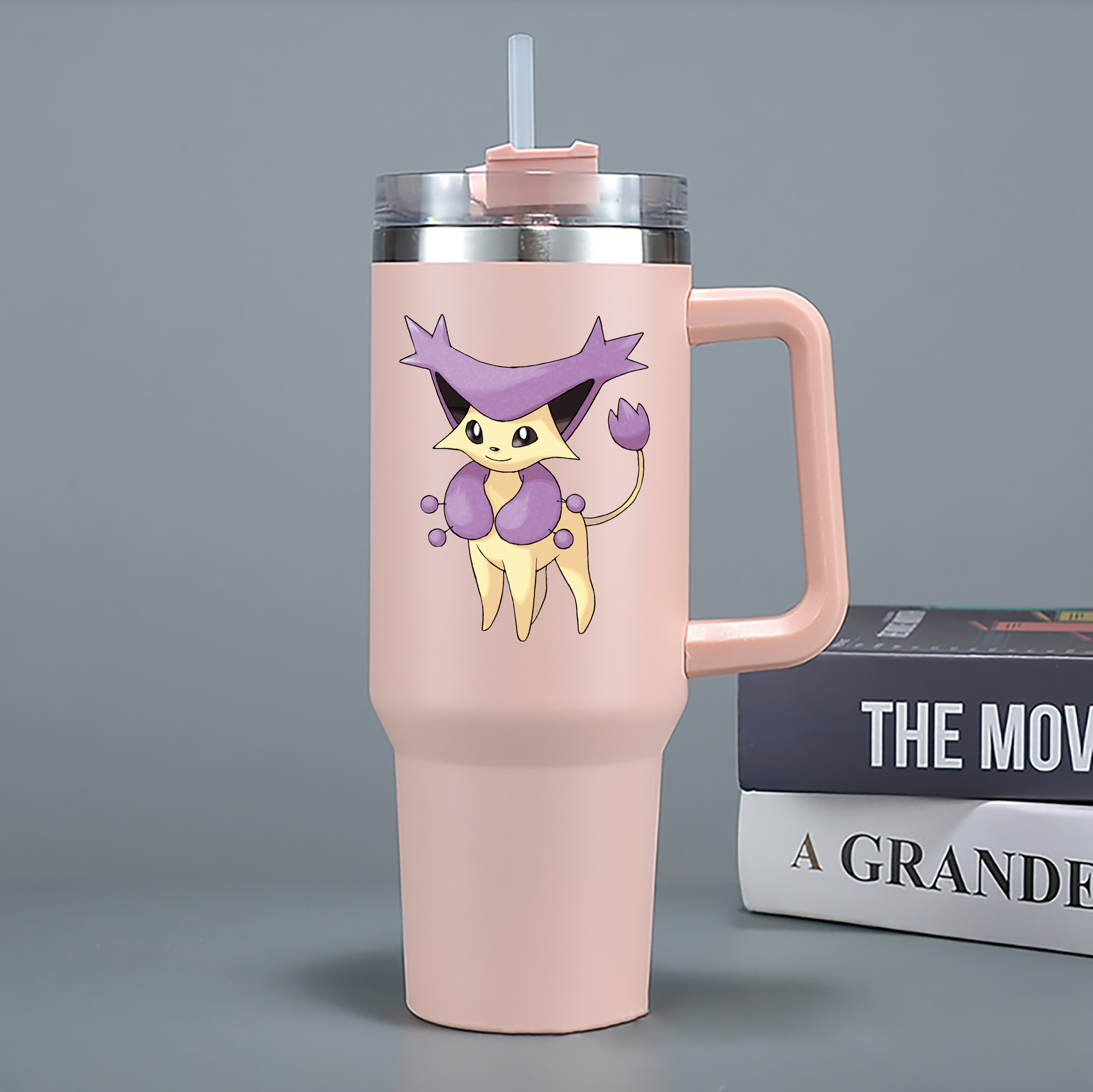 （画像用） ポケットモンスター Pokémon 1200mL車用タンブラー - クリスタルステッカー（プラスチックストロー付き）